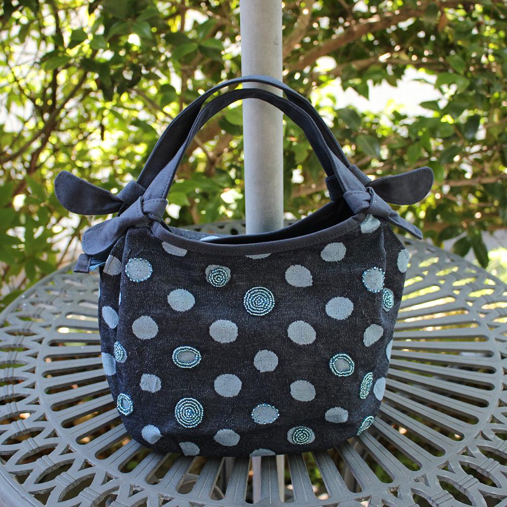 ビーズ刺繍バッグ ポルカドット – Zenma