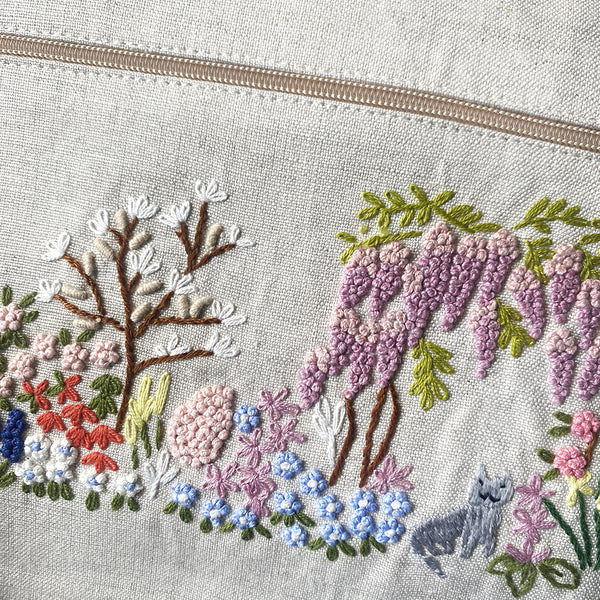 outlet    サイドハンドルポーチ　春ガーデン