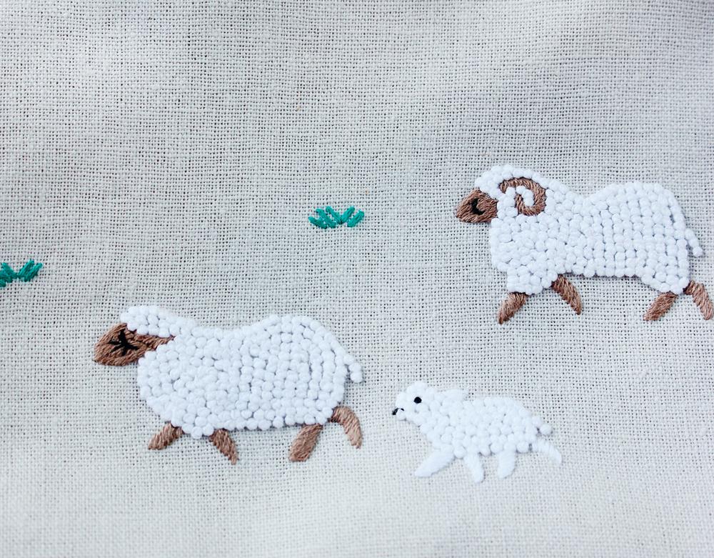 Choi S ポーチ ひつじの家族 – Zenma