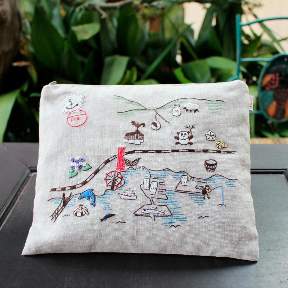 マキロイ♡ ウエイト枠 刺繍イニシャルポーチ♡ マキロイ♡ ウエイト枠 刺繍イニシャルポーチ♡ イニシャル